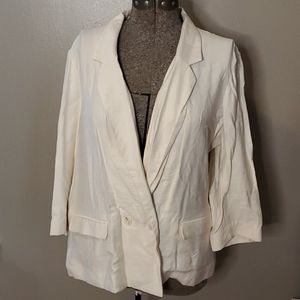 Lauren Conrad 3/4 sleeve cream blazer